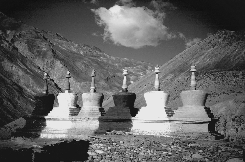 row of chortens